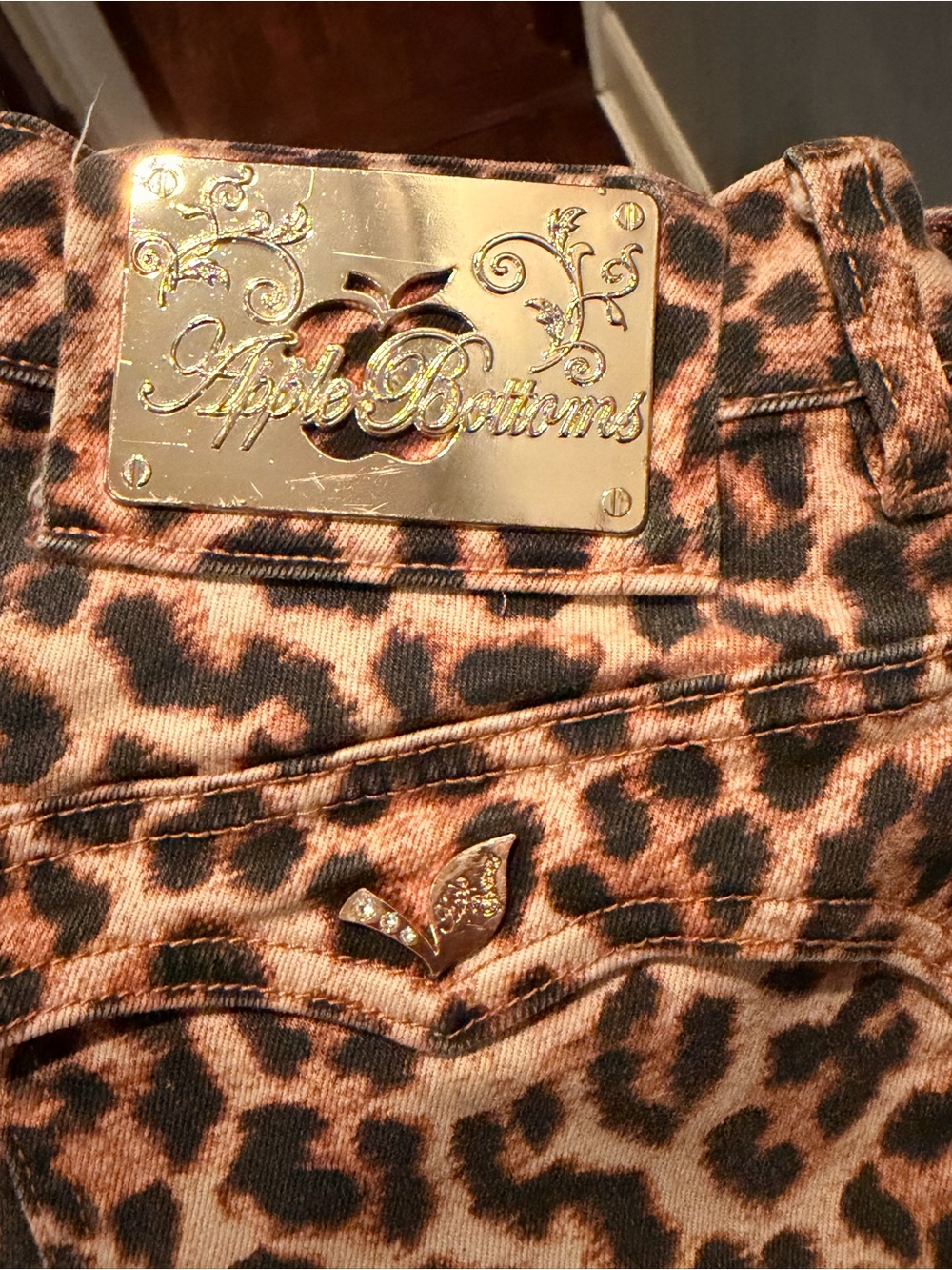 Apple Bottoms X Latto Leopard Print Skinny Jeans